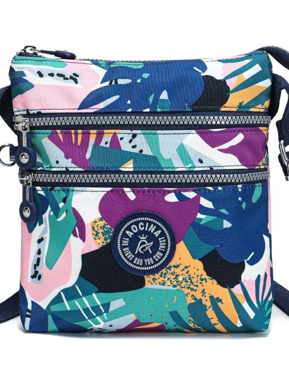 Nylon Crossbody Bags for Women Multi Pocket Small Cross Body Purse Lightweight T